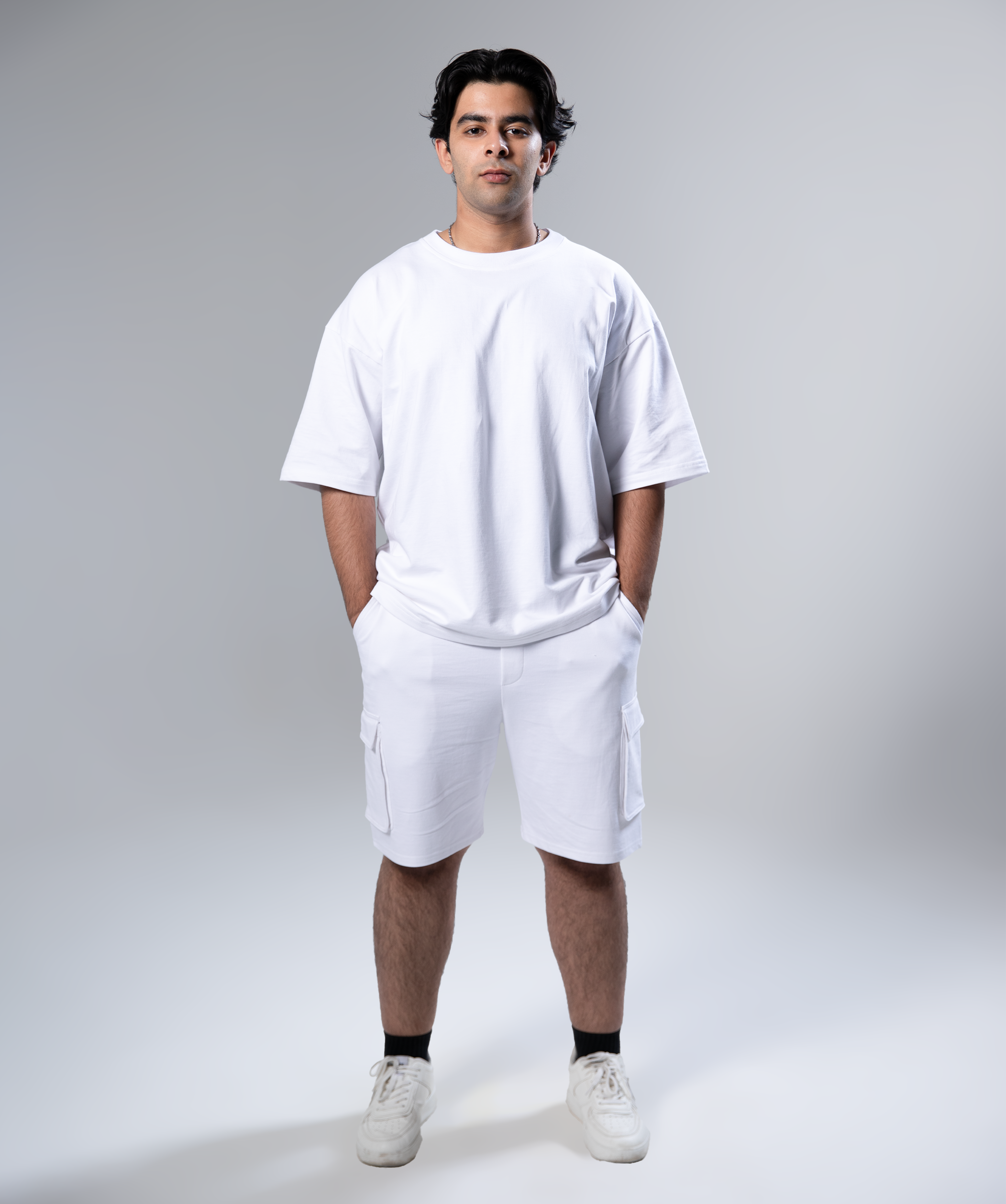 White Cordset with Shorts